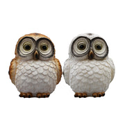 Outdoor solar garden lamp garden resin two sets of owls